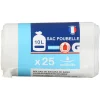 Sac poubelle salle de bain lien détachable 10 L x25