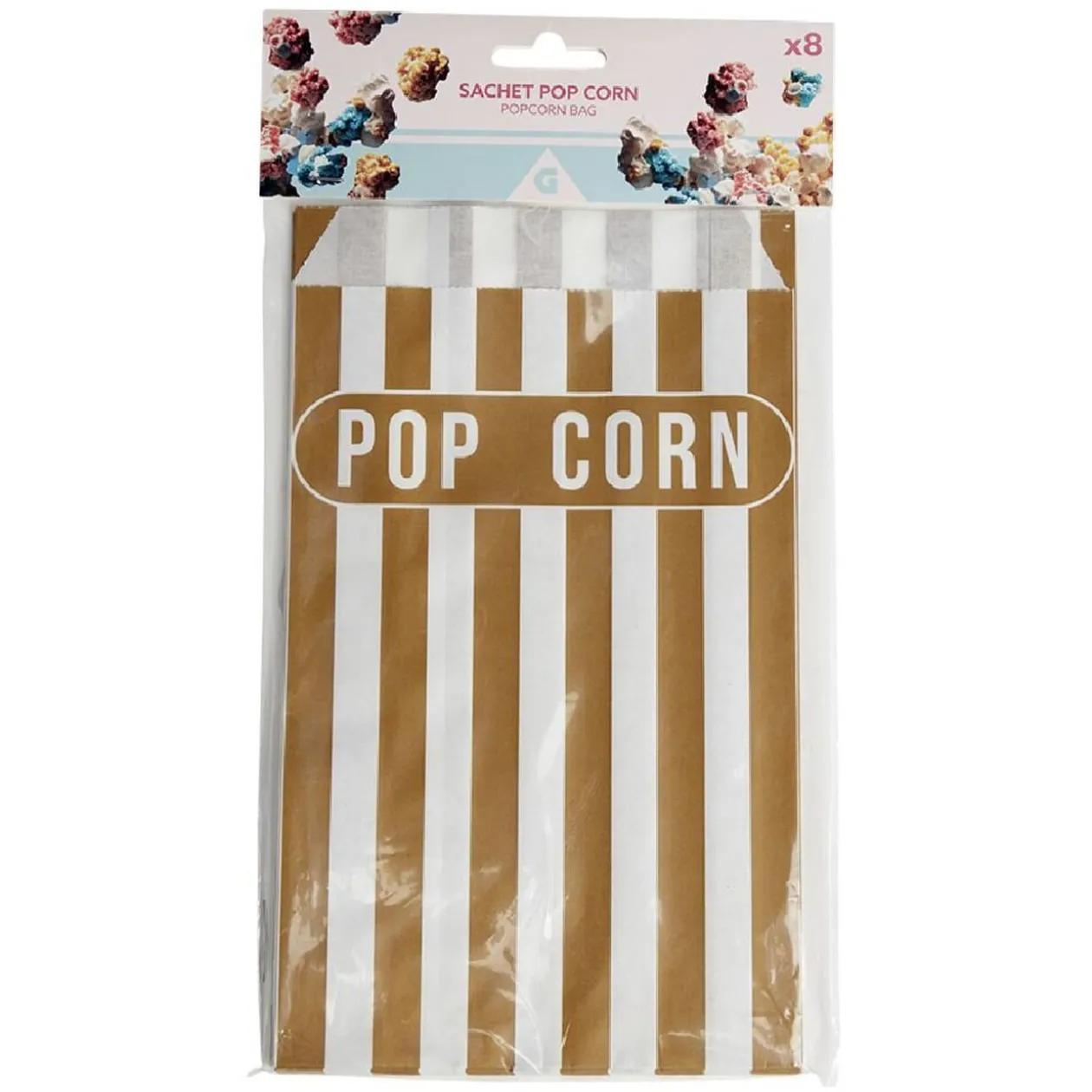 Sachet à pop corn x8