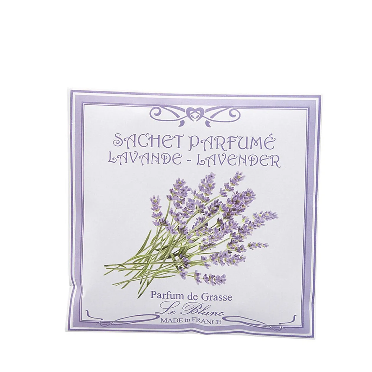Sachet parfumé senteur lavande parfum de grasse Le Blanc