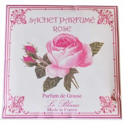 Sachet parfumé senteur rose parfum de grasse Le Blanc