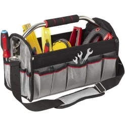 Sacoche boîte à outils noire rouge grise