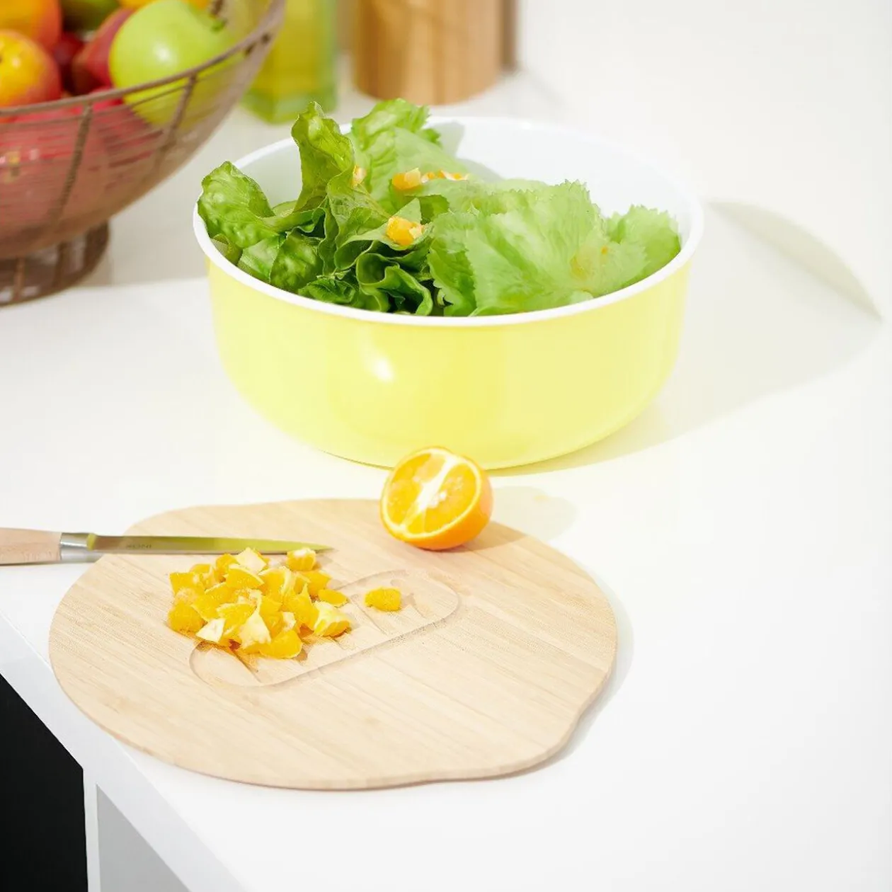 Saladier + couvercle 2 en 1 en bambou