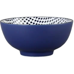 Saladier en porcelaine décor bleu