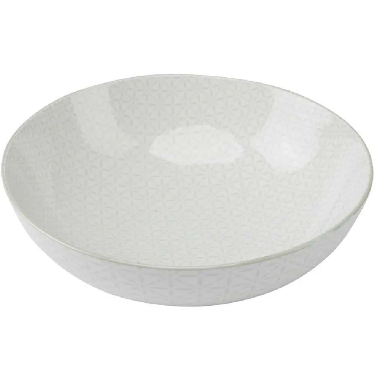 Saladier en porcelaine motif graphique coloré x2