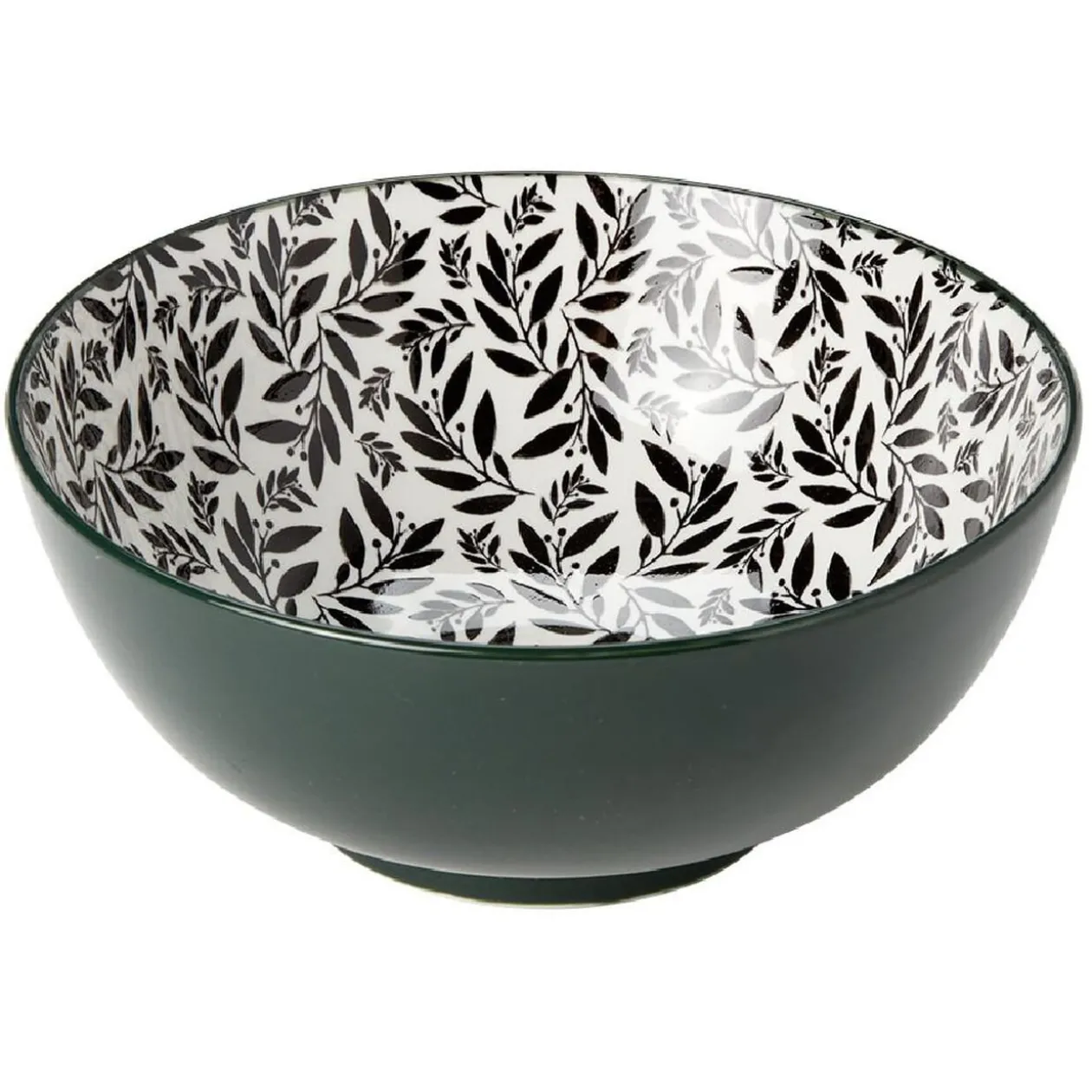 Saladier motif feuillage