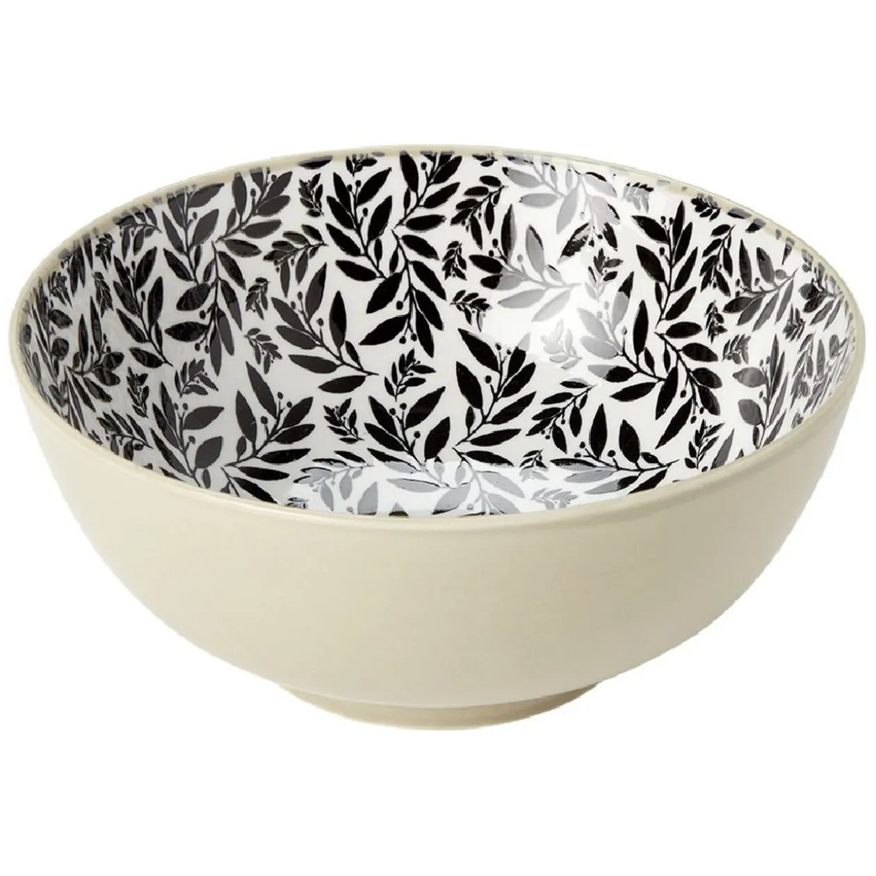 Saladier motif feuillage