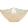 Saladier plastique carré orange transparent