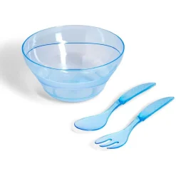 Saladier plastique Ø25cm avec couverts à salade - 3 modèles