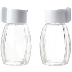 Salière et poivrière en verre