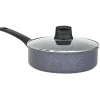 Sauteuse Tefal aluminium effet pierre avec couvercle Ø24cm