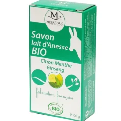 Savon lait anesse citron ginseng menthe Mességué