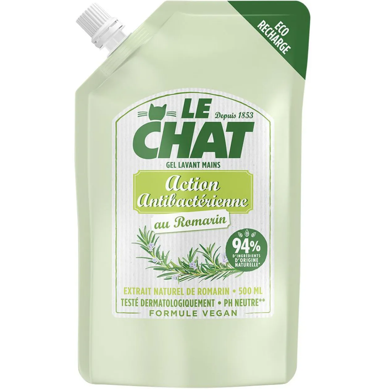 Savon liquide romarin Le Chat recharge 500ml