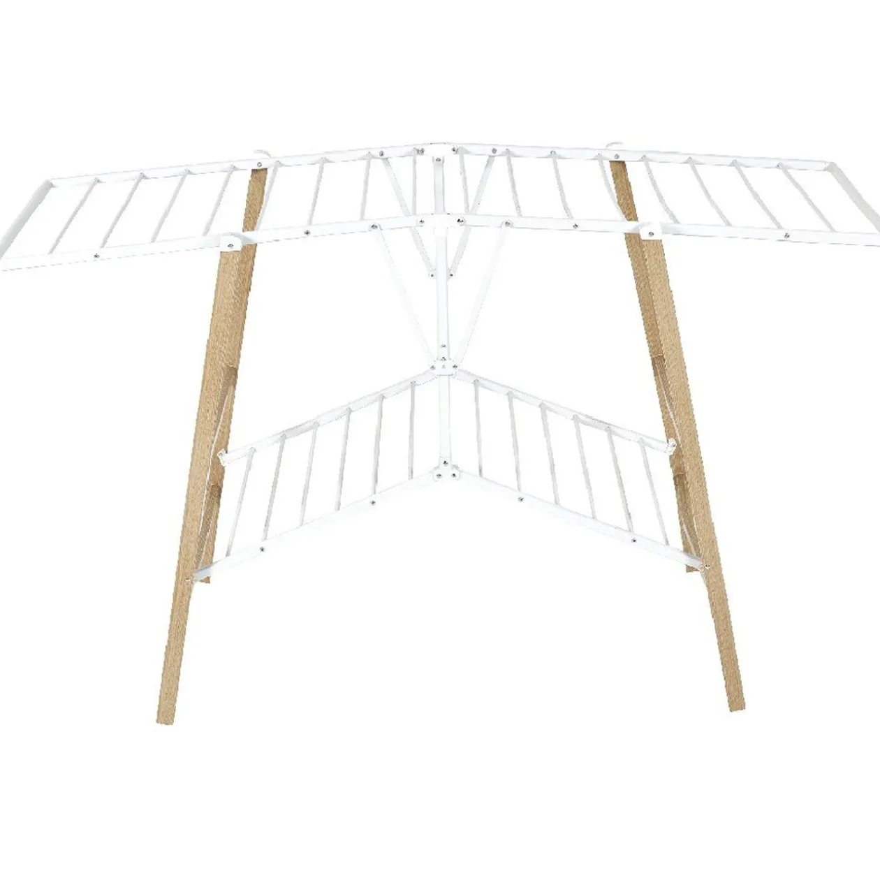 Séchoir à linge horizontal étendoir effet bois 15m