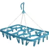 Séchoir à linge étndoir 24 pinces bleu