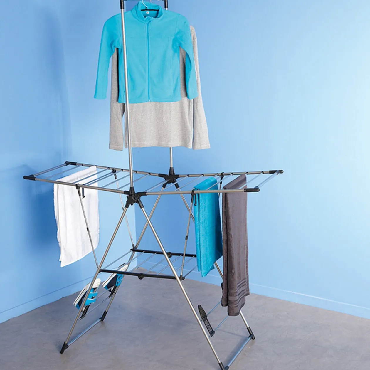 Séchoir avec portant étendoir à linge 18m