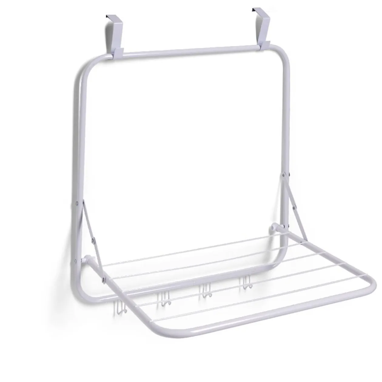Séchoir de porte 51x41xH51cm fer blanc