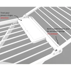Séchoir pliable en résine étendoir à linge 21m