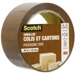 Scoth Adhésif marron pour carton et emballage 66m x 48 mm