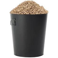 Seau à pellets et granulés métal noir