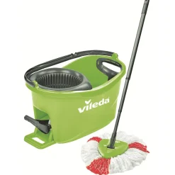 Seau essoreur à pédale avec serpillère Vileda Turbo Clean vert