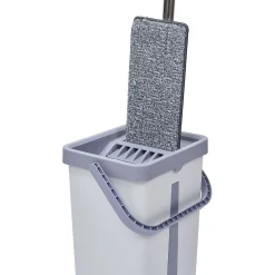 Seau essoreur avec balai plat pliable 8 L