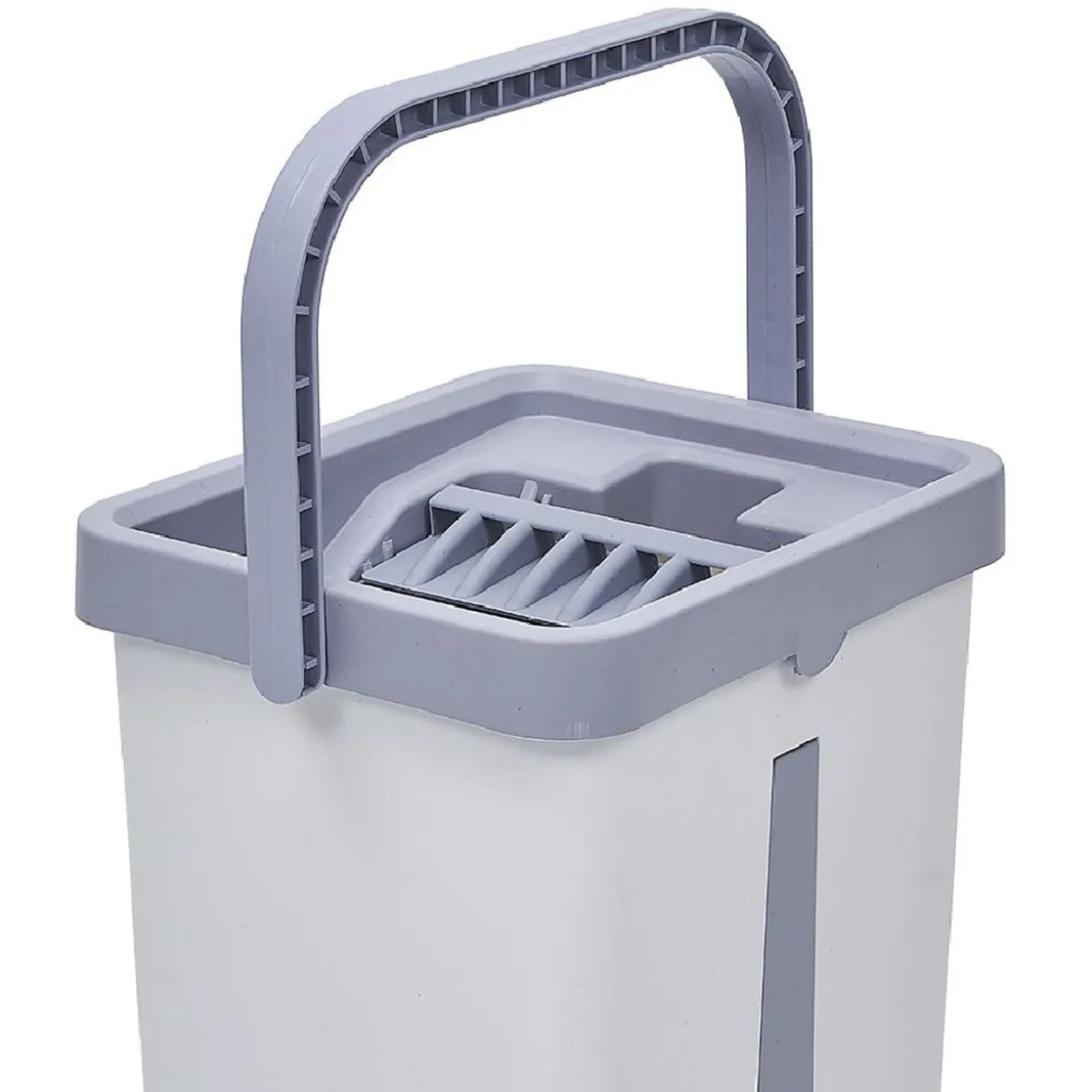 Seau essoreur avec balai plat pliable 8 L