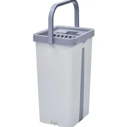 Seau essoreur avec balai plat pliable 8 L