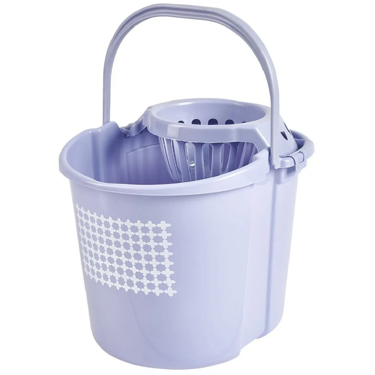 Seau essoreur bleu et corail 13 L