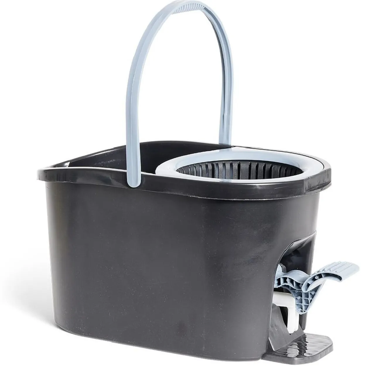 Seau essoreur 5L à pédale avec balai rotatif