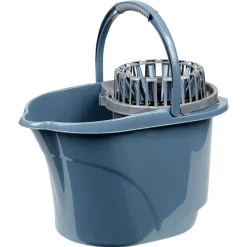 Seau essoreur mécanique gris et bleu 17 L