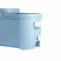 Seau essoreur rétractable avec balai bleu gris et blanc
