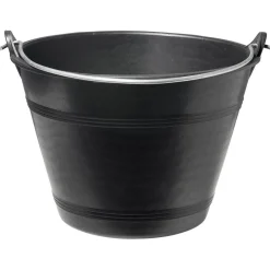 Seau plastique noir 12L Ø35xH23cm
