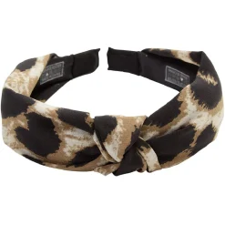 Serre tête gros noeud imprimé léopard