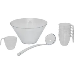 Service à punch en plastique transparent