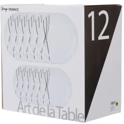 Service à vaisselle 12 pièces porcelaine blanche