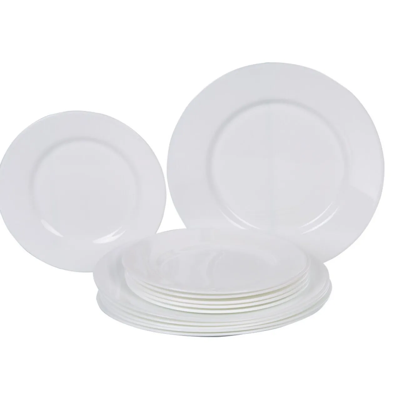 Service à vaisselle 12 pièces verre blanche