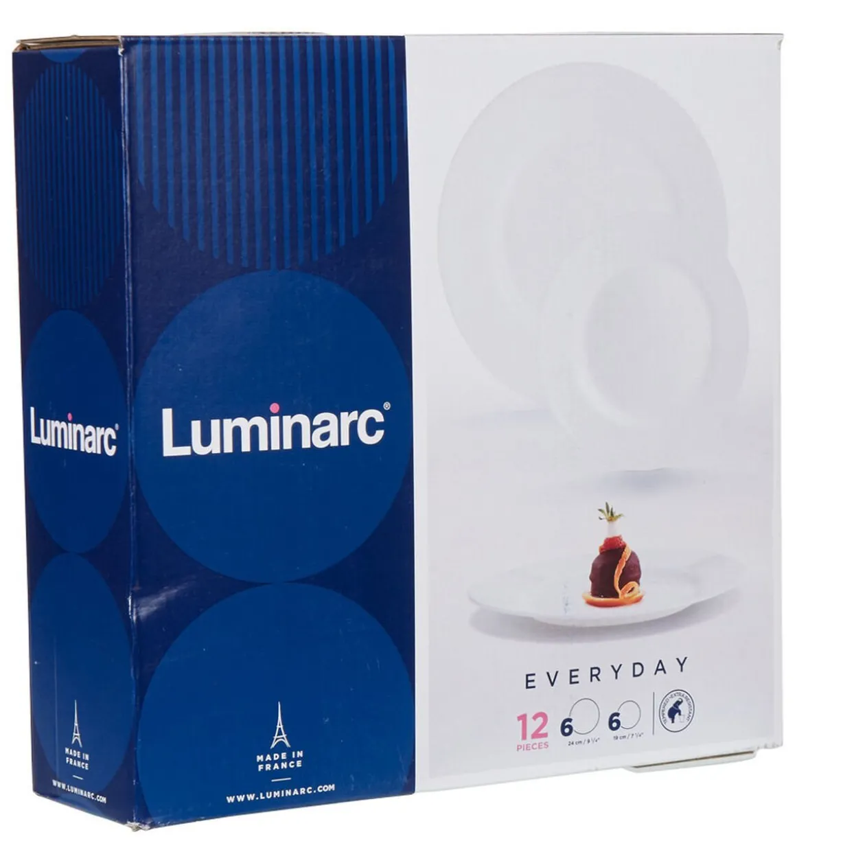 Service à vaisselle 12 pièces verre blanche