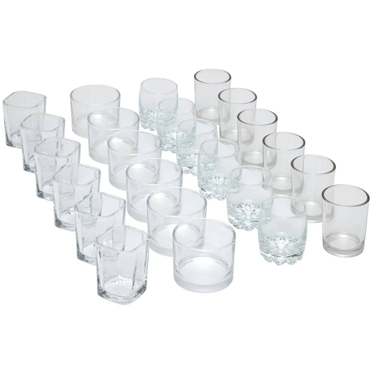 Service 24 verrines en verre