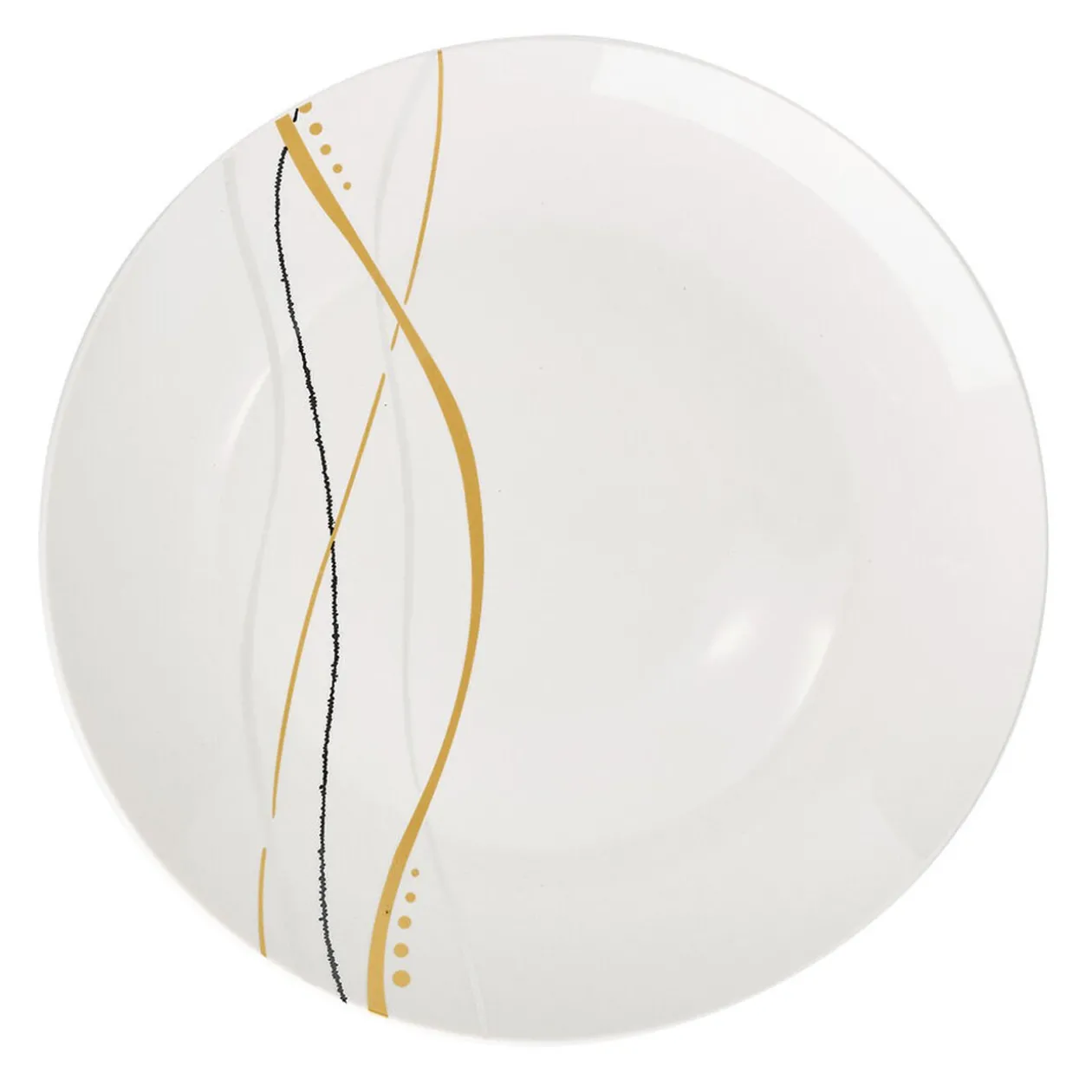 Service de table motif doré argenté pour 6 personnes