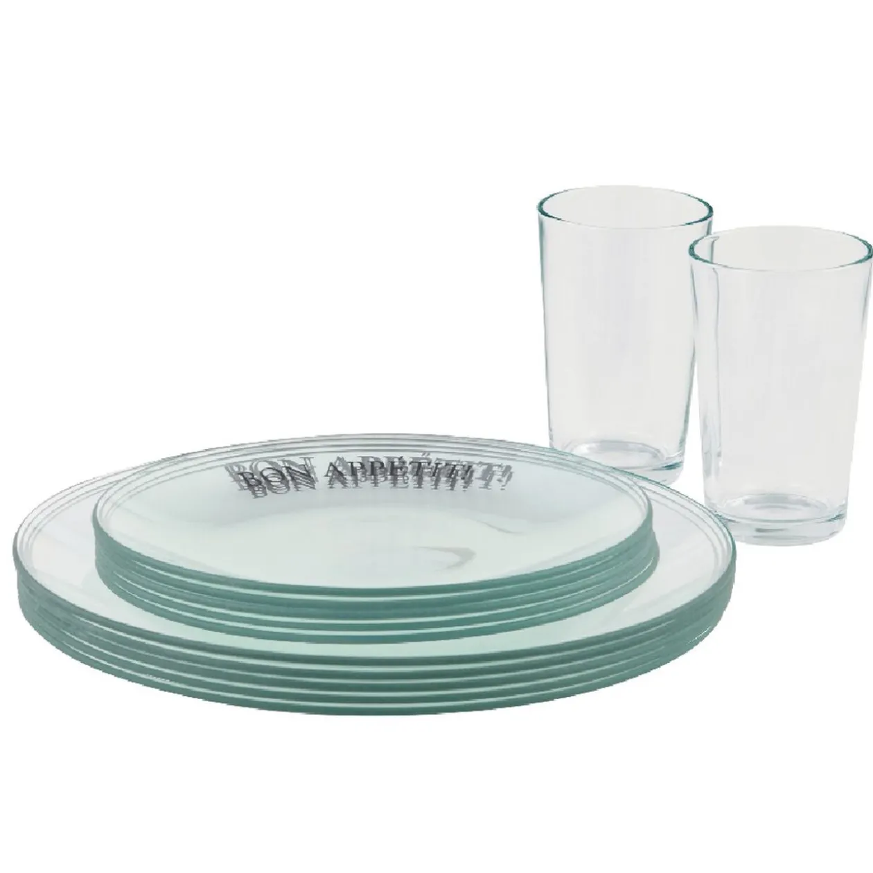 Service de vaisselle en verre Bon Appétit