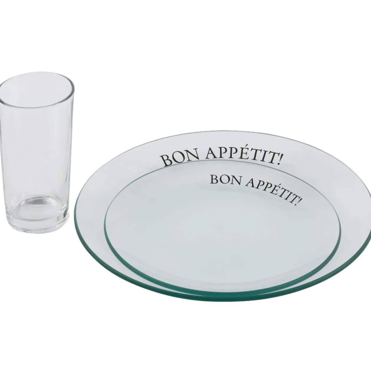 Service de vaisselle en verre Bon Appétit