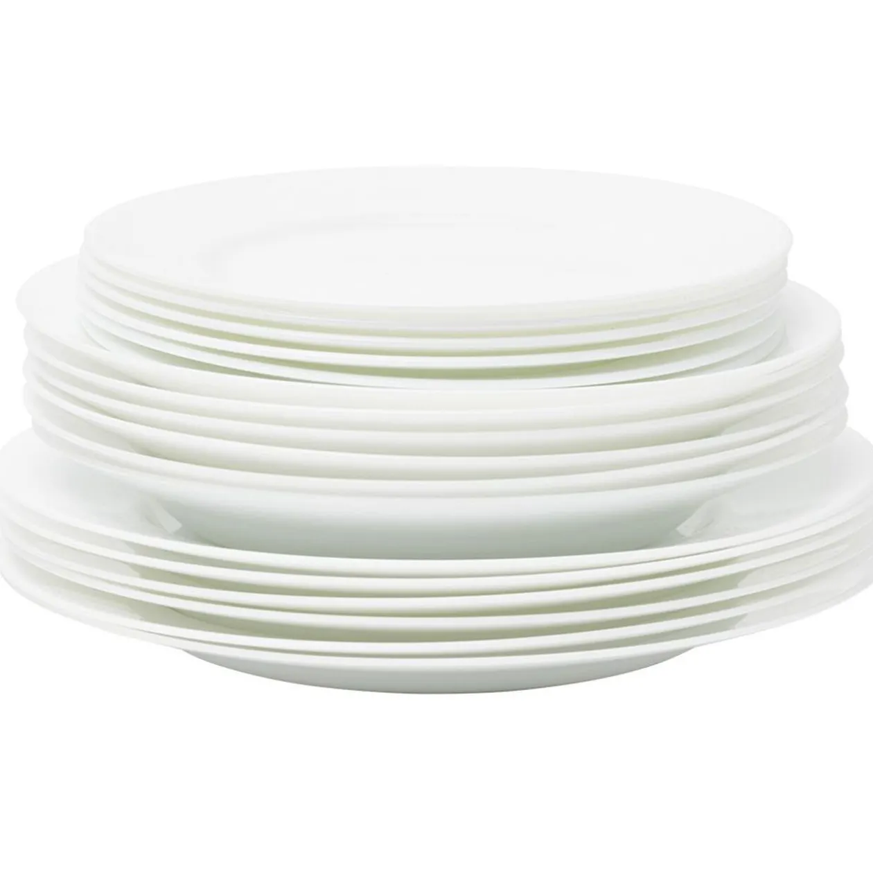 Service vaisselle Luminarc verre blanc 18 pièces