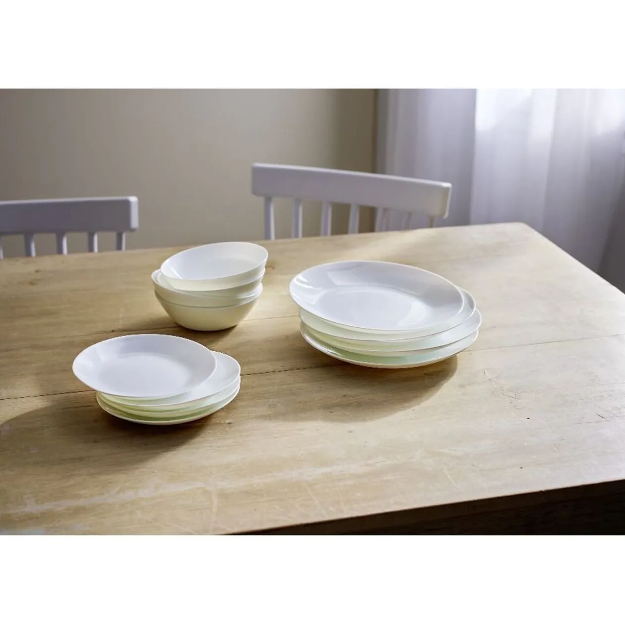 Service vaisselle opale 12 pièces