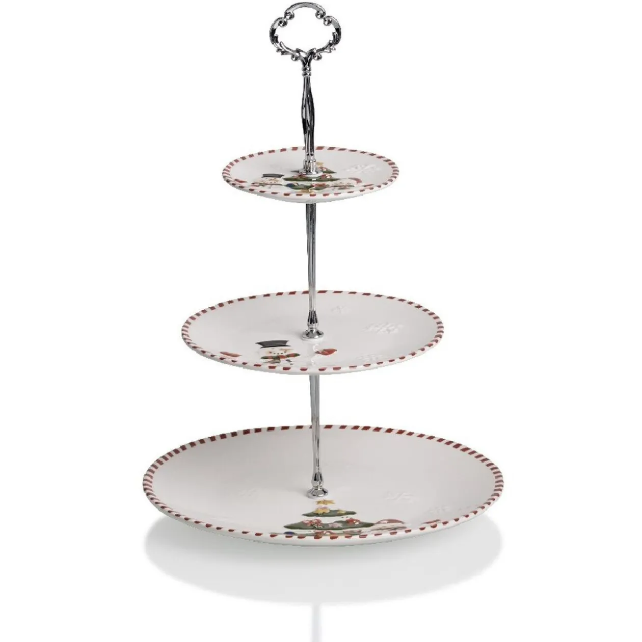 Serviteur à 3 étages motif Noël