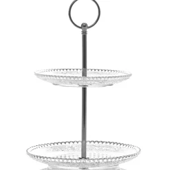 Serviteur 2 niveaux verre