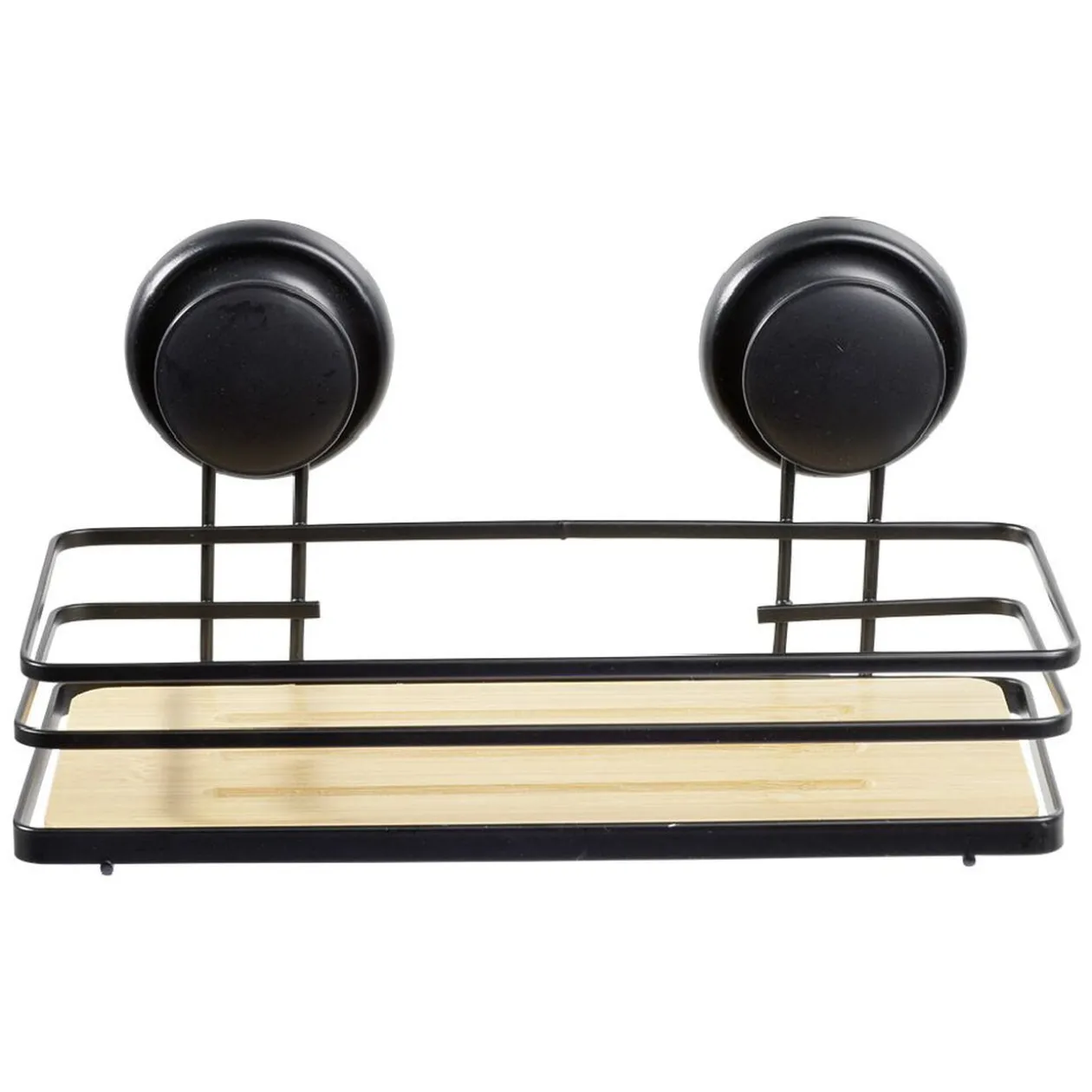 Serviteur de douche métal noir bambou