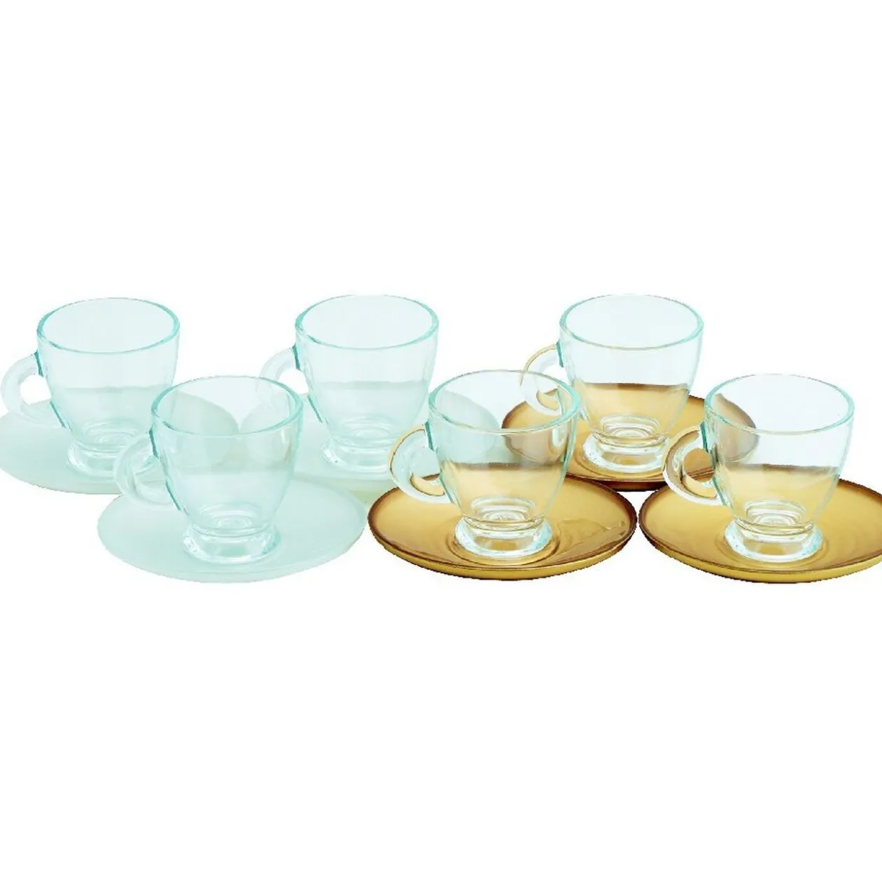 Set 6 tasses expresso nacré et doré 9 cl