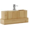 Set accessoires de salle de bain en bambou