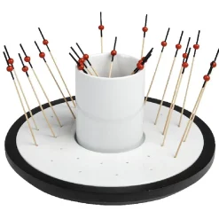 Set apéritif tournant noir et blanc 24pcs