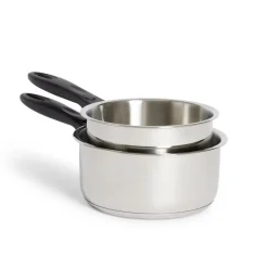 Set casserole inox x2 - Ø16cm et Ø18cm